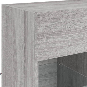 TV-Wandschrank Grau Sonoma mit LED
