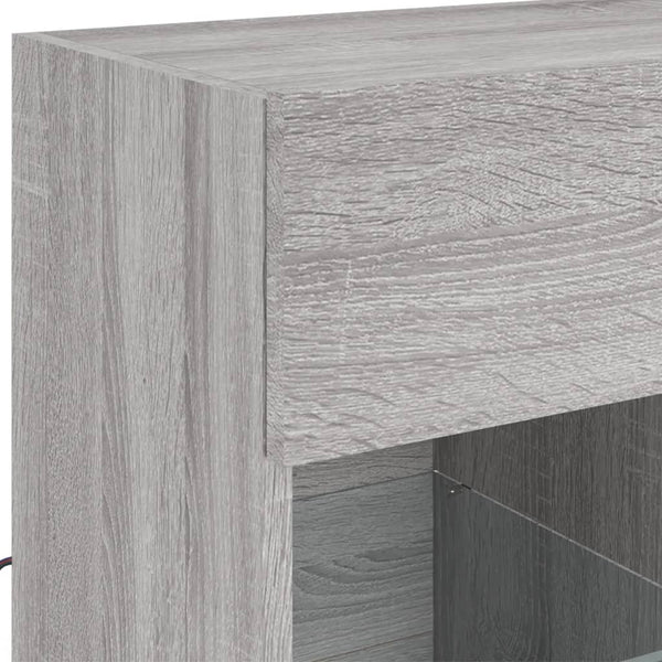 TV-Wandschrank Grau Sonoma mit LED