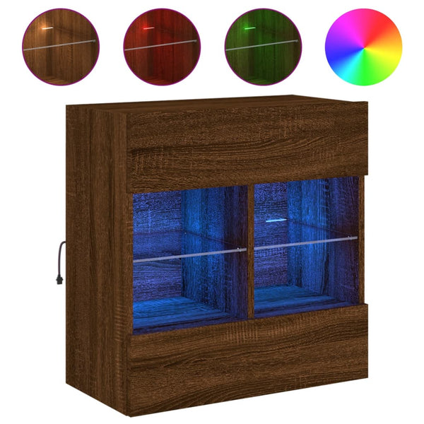 TV-Wandschrank mit LED Eichen-Optik