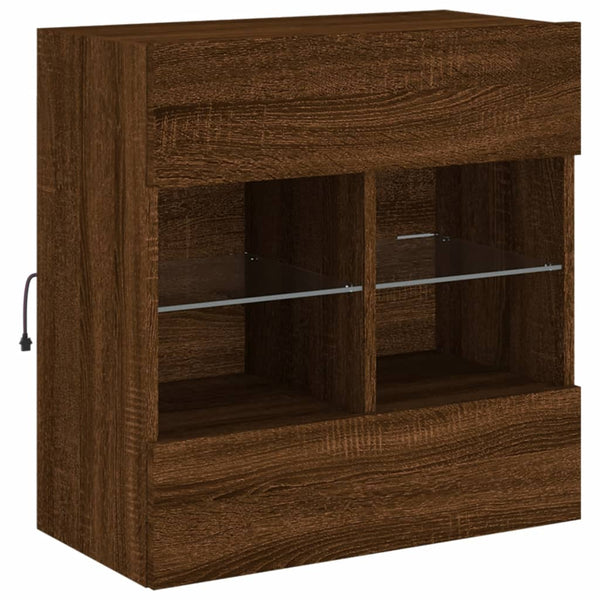 TV-Wandschrank mit LED Eichen-Optik