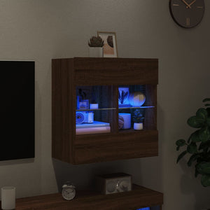 TV-Wandschrank mit LED Eichen-Optik