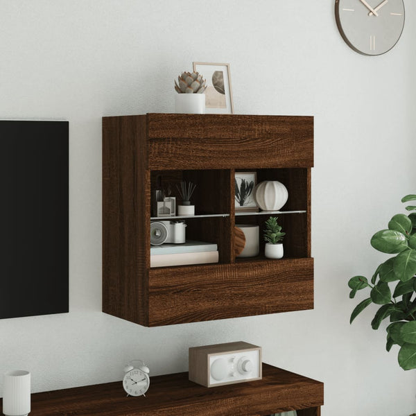 TV-Wandschrank mit LED Eichen-Optik