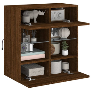 TV-Wandschrank mit LED Eichen-Optik