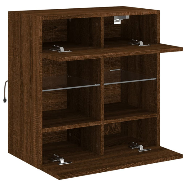 TV-Wandschrank mit LED Eichen-Optik