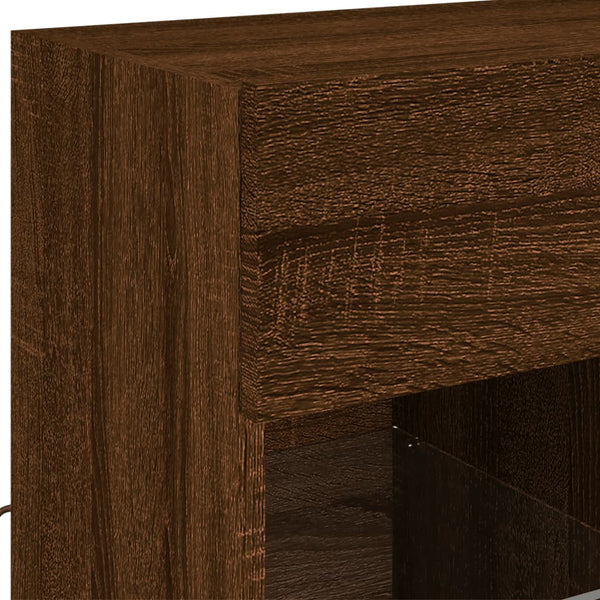 TV-Wandschrank mit LED Eichen-Optik