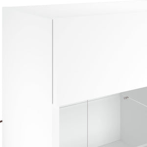 Weißer TV-Wandschrank mit LED