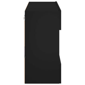 TV-Wandschrank mit LED Schwarz 78,5 cm