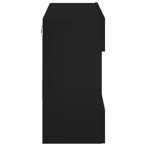 TV-Wandschrank mit LED Schwarz 78,5 cm