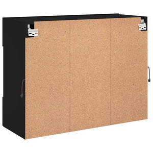 TV-Wandschrank mit LED Schwarz 78,5 cm