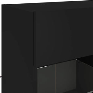 TV-Wandschrank mit LED Schwarz 78,5 cm