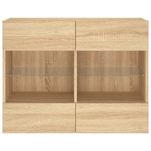 TV-Wandschrank mit LED Sonoma-Eiche
