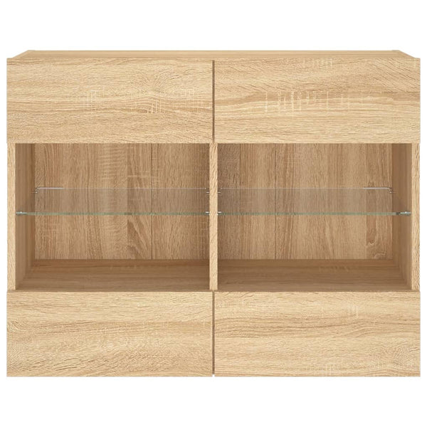 TV-Wandschrank mit LED Sonoma-Eiche
