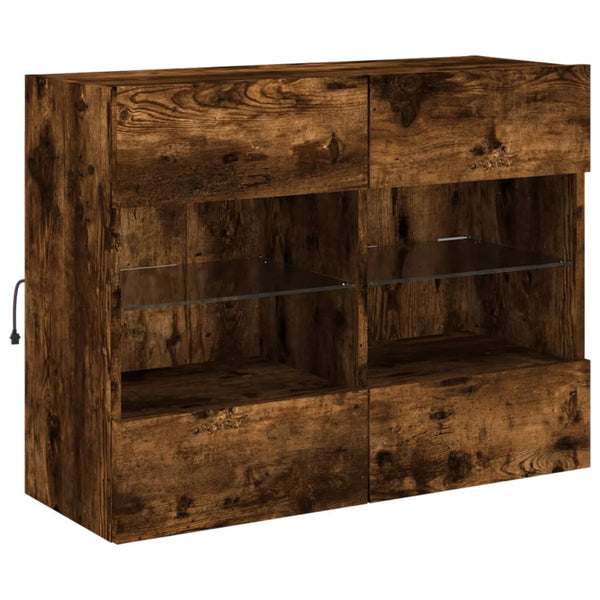 TV-Wandschrank mit LED Räuchereiche 78,5 cm