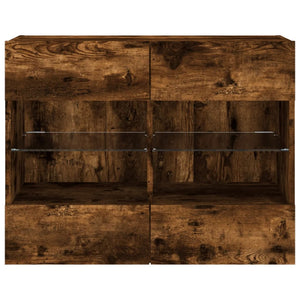 TV-Wandschrank mit LED Räuchereiche 78,5 cm
