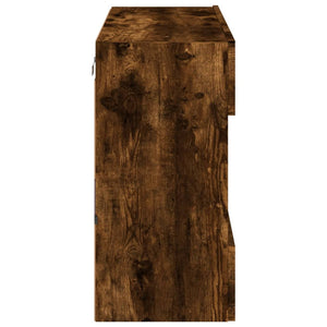 TV-Wandschrank mit LED Räuchereiche 78,5 cm