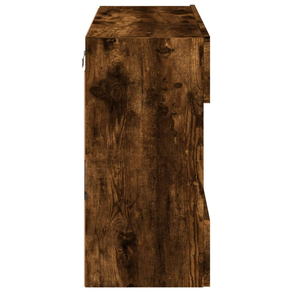 TV-Wandschrank mit LED Räuchereiche 78,5 cm