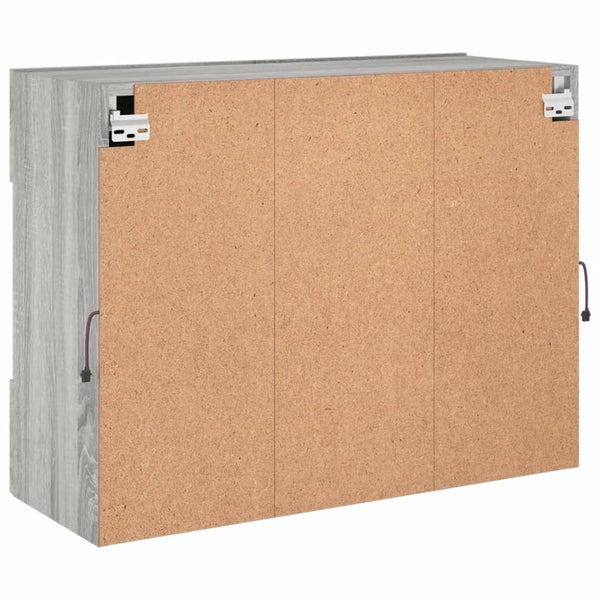 TV-Wandschrank Grau Sonoma mit LED