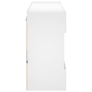 Weißer TV-Wandschrank mit LED