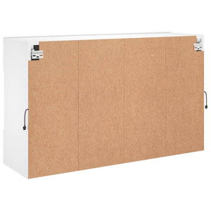 Weißer TV-Wandschrank mit LED