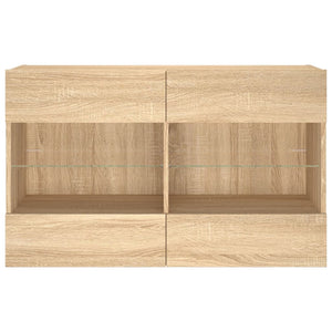 TV-Wandschrank mit LED Sonoma-Eiche 98,5 cm