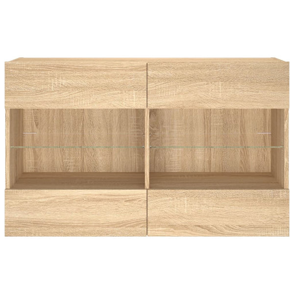TV-Wandschrank mit LED Sonoma-Eiche 98,5 cm