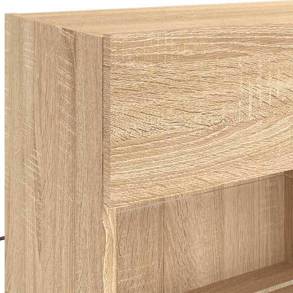 TV-Wandschrank mit LED Sonoma-Eiche 98,5 cm