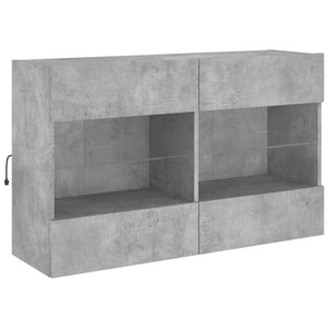 TV-Wandschrank mit LED Betongrau 98,5 cm