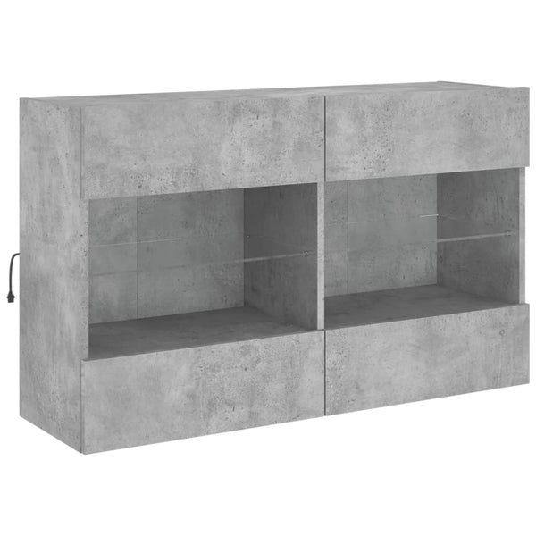 TV-Wandschrank mit LED Betongrau 98,5 cm