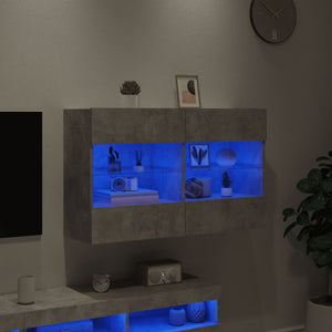 TV-Wandschrank mit LED Betongrau 98,5 cm