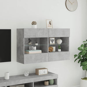 TV-Wandschrank mit LED Betongrau 98,5 cm