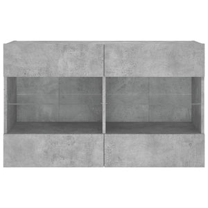 TV-Wandschrank mit LED Betongrau 98,5 cm