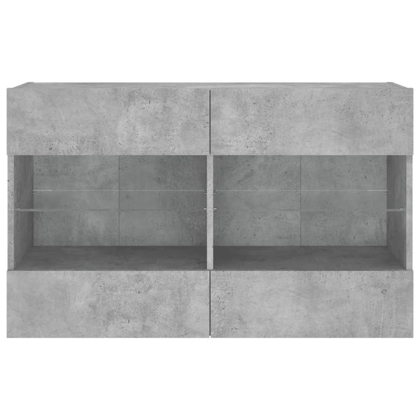TV-Wandschrank mit LED Betongrau 98,5 cm