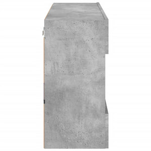 TV-Wandschrank mit LED Betongrau 98,5 cm