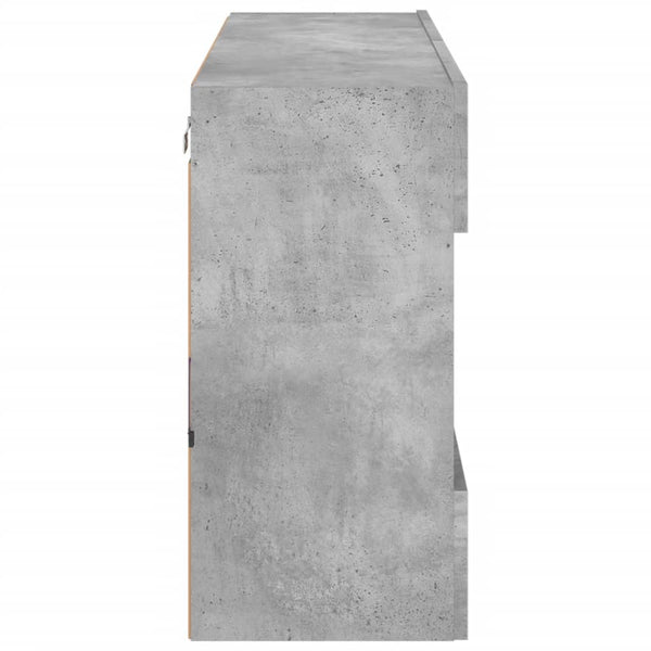 TV-Wandschrank mit LED Betongrau 98,5 cm