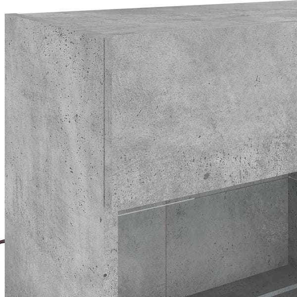 TV-Wandschrank mit LED Betongrau 98,5 cm