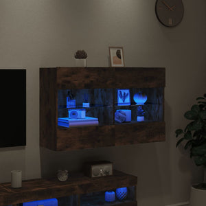TV-Wandschrank mit LED Räuchereiche 98,5 cm