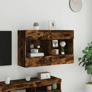 TV-Wandschrank mit LED Räuchereiche 98,5 cm