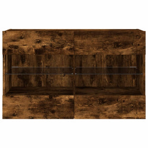 TV-Wandschrank mit LED Räuchereiche 98,5 cm