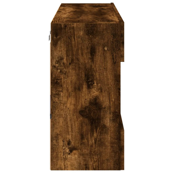 TV-Wandschrank mit LED Räuchereiche 98,5 cm