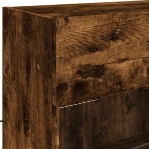 TV-Wandschrank mit LED Räuchereiche 98,5 cm