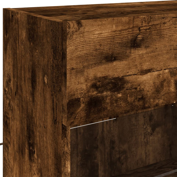 TV-Wandschrank mit LED Räuchereiche 98,5 cm