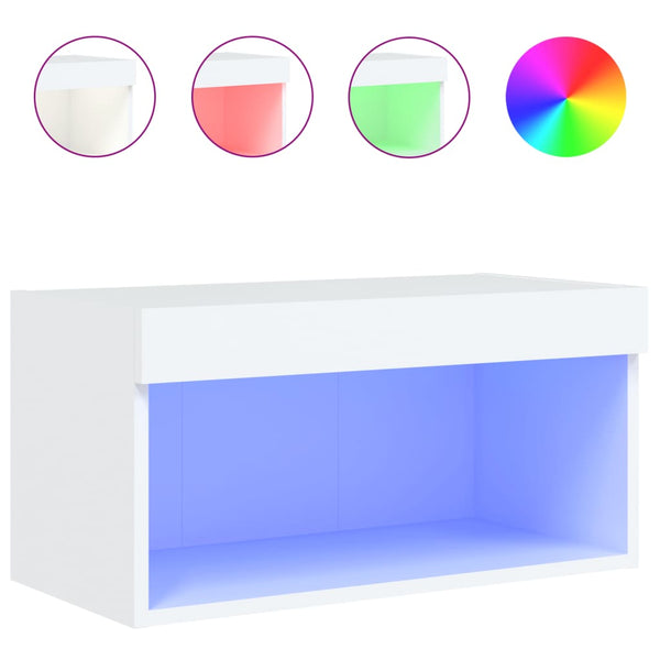 TV-Schrank Weiß mit LED 60 cm