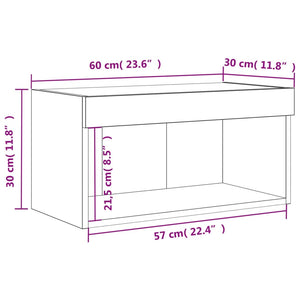 TV-Schrank Weiß mit LED 60 cm