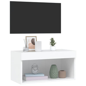 TV-Schrank Weiß mit LED 60 cm