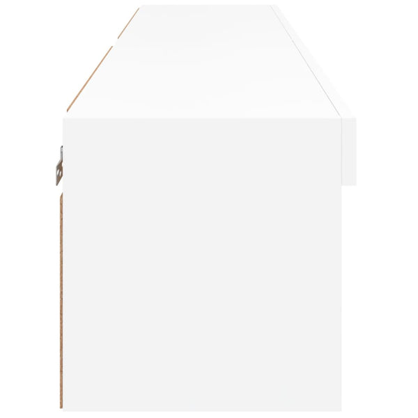 TV-Schränke mit LED, 2er Set, Weiß 60 cm