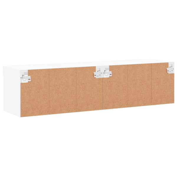 TV-Schränke mit LED, 2er Set, Weiß 60 cm