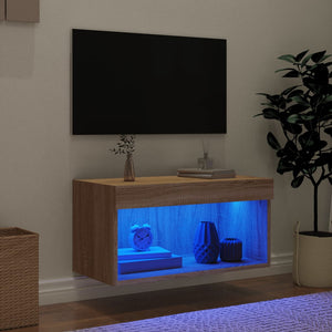 TV-Schrank Sonoma-Eiche mit LED 60x30x30 cm