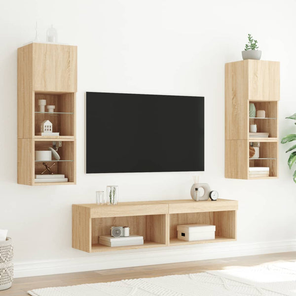 TV-Schrank Sonoma-Eiche mit LED 60x30x30 cm