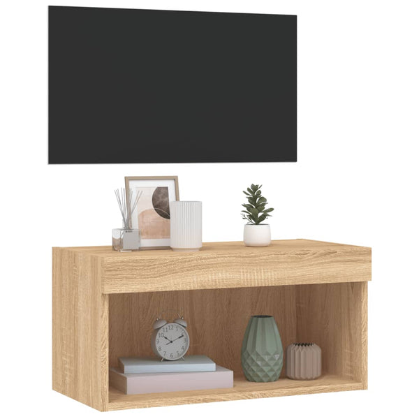 TV-Schrank Sonoma-Eiche mit LED 60x30x30 cm