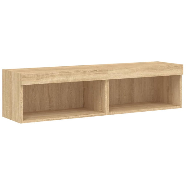 TV-Schränke mit LED Sonoma-Eiche 60x30x30 cm, 2er-Set